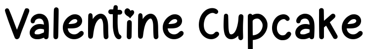 Valentine Cupcake Font Image