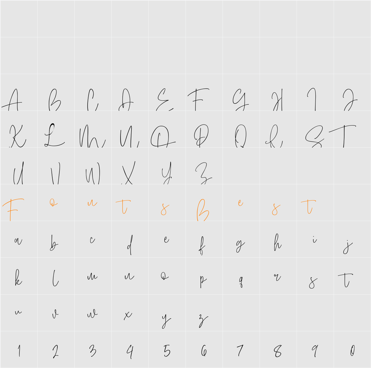 Amboera Script Character Map