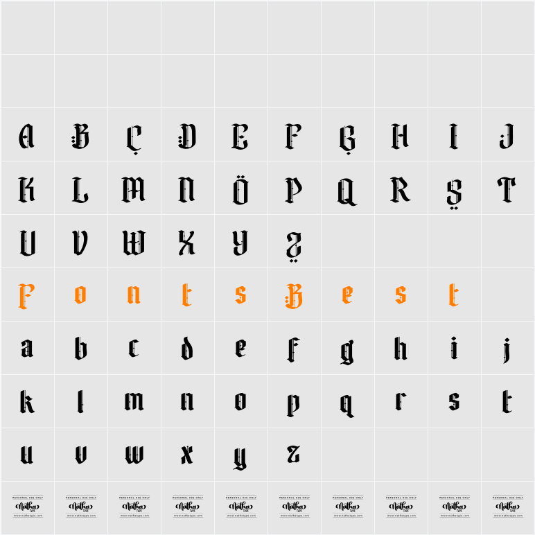 Ramadan Letter Personal Use Character Map