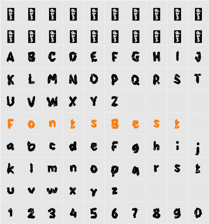 M Makore Character Map