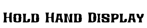 Hold Hand Display Font Image