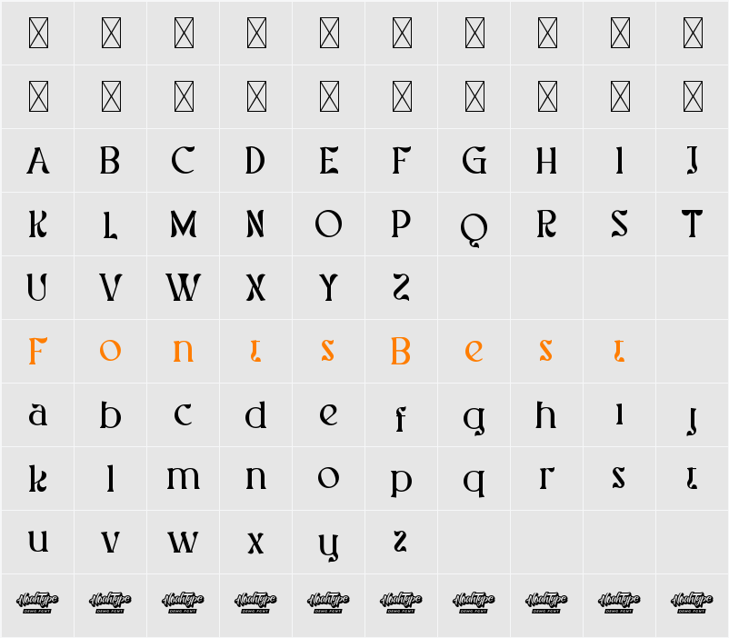 VolkadorDemo Character Map