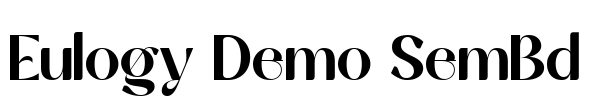 Eulogy Demo SemBd Font Image
