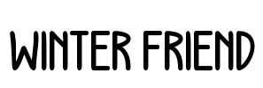 WINTER FRIEND Font Image
