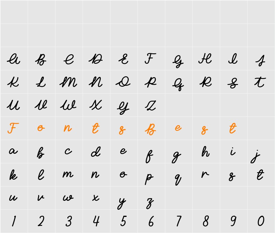 Loverine Character Map