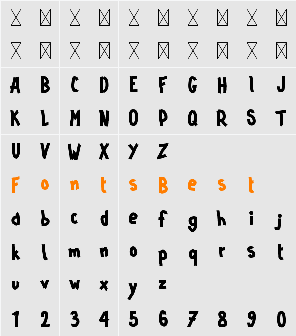 HyperSchlag Character Map