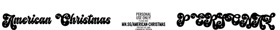 American Christmas 2 PERSONAL Font Image