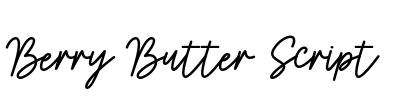 Berry Butter Script Font Image