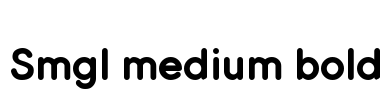 Smgl medium bold Font Image