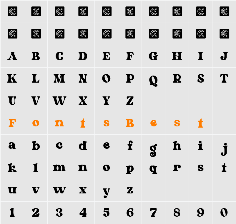 NCL Kerih Moady Character Map