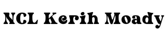 NCL Kerih Moady Font Image