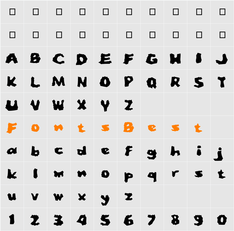 M Madoc Character Map