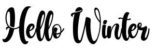 Hello Winter Font Image