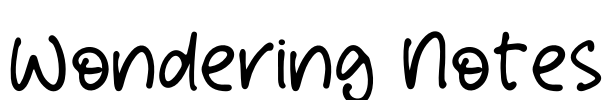 Wondering Notes Font Image