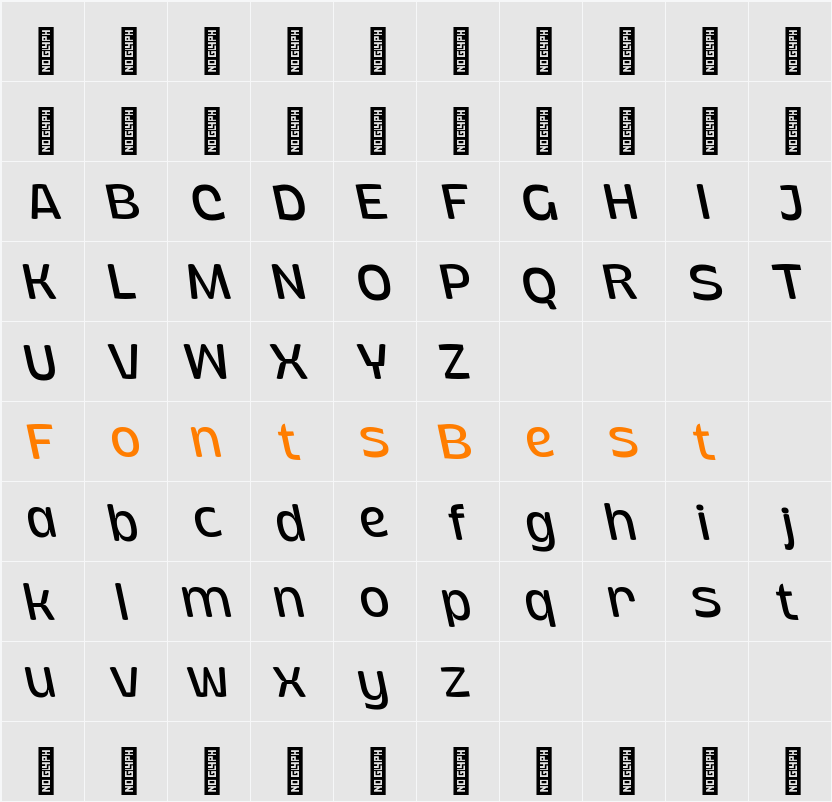 Sun Plumps Light Reslant Character Map