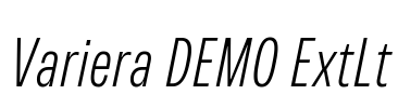 Variera DEMO ExtLt Font Image