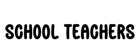 School Teachers Font Image