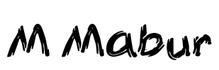 M Mabur Font Image