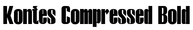 Kontes Compressed Bold Font Image