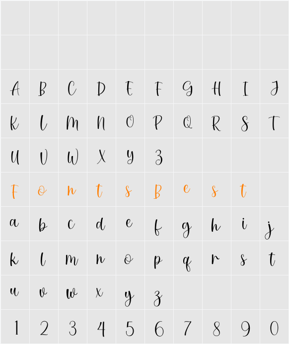 Hardly Character Map