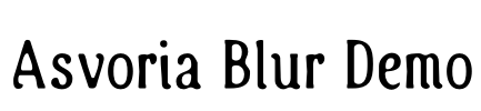 Asvoria Blur Demo Font Image