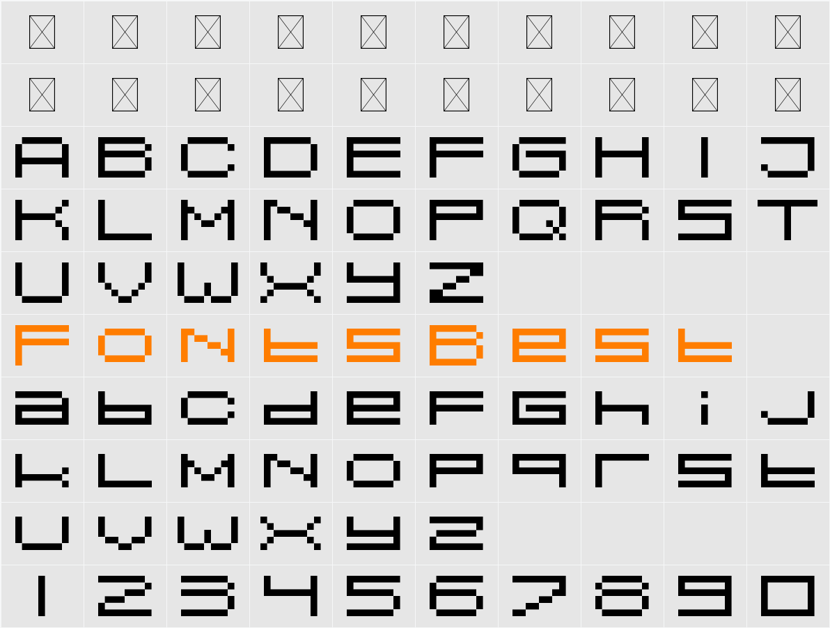Pixeled Wide Character Map