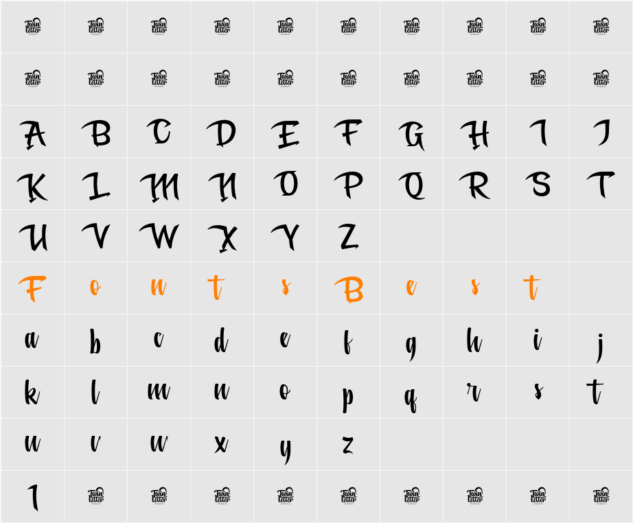 Rattudiy Trial Regular Character Map