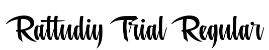 Rattudiy Trial Regular Font Image