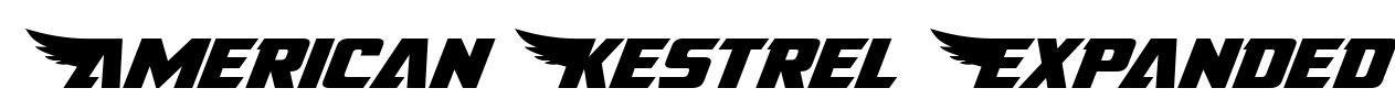 American Kestrel Expanded Font Image