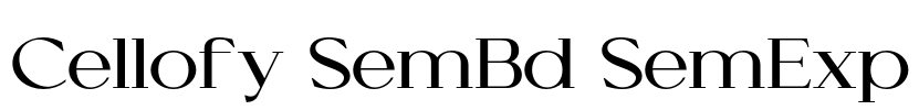 Cellofy SemBd SemExp Font Image