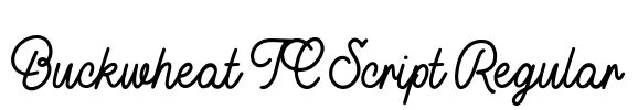 Buckwheat TC Script Regular Font Image