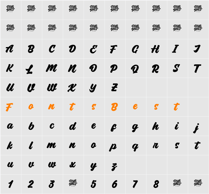 Milk Peach Clean Character Map
