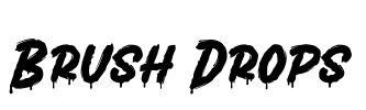 Brush Drops Font Image