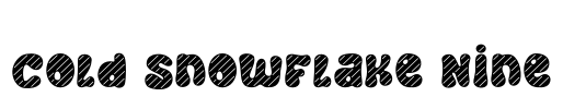 Cold Snowflake Nine Font Image