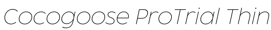 Cocogoose ProTrial Thin Font Image