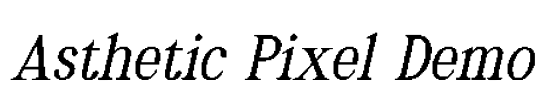 Asthetic Pixel Demo Font Image