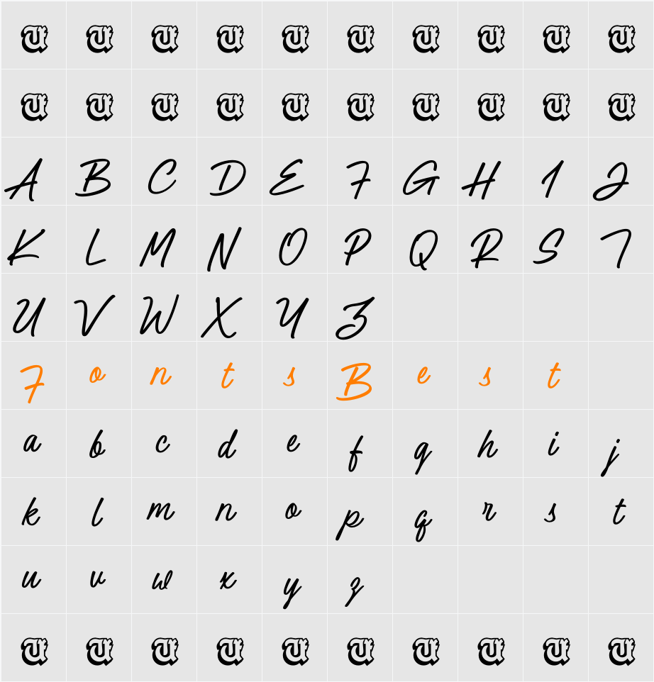 Price Mart Script Demo Character Map