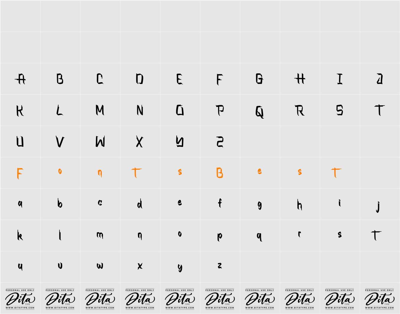 Etherix Personal Use Character Map