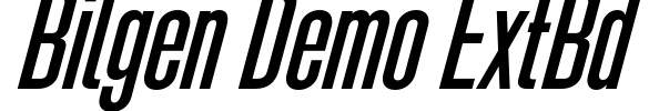 Bilgen Demo ExtBd Font Image