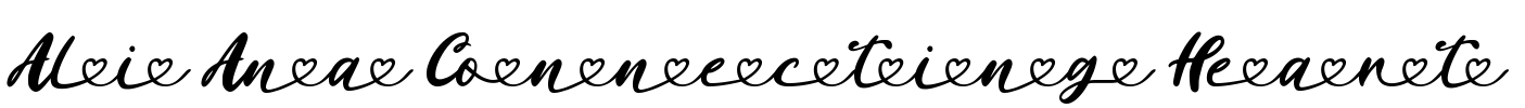 Ali Ana Connecting Heart Font Image