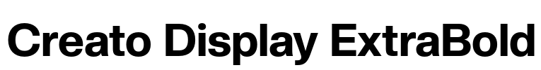 Creato Display ExtraBold