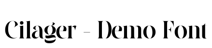 Cilager - Demo Font Font Image