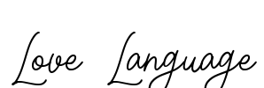 Love Language Font Image