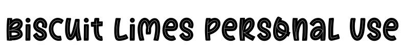 Biscuit Limes Personal Use Font Image