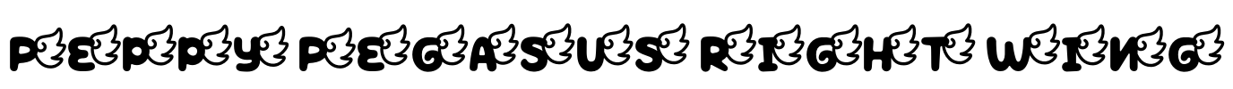 Peppy Pegasus Right Wing Font Image