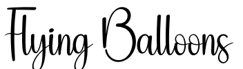 Flying Balloons Font Image