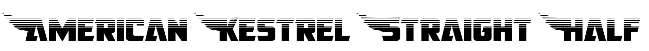 American Kestrel Straight Half Font Image