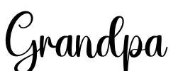Grandpa Font Image