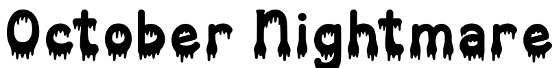 October Nightmare Font Image