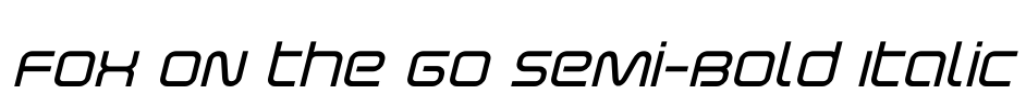 Fox on the Go Semi-Bold Italic Font Image